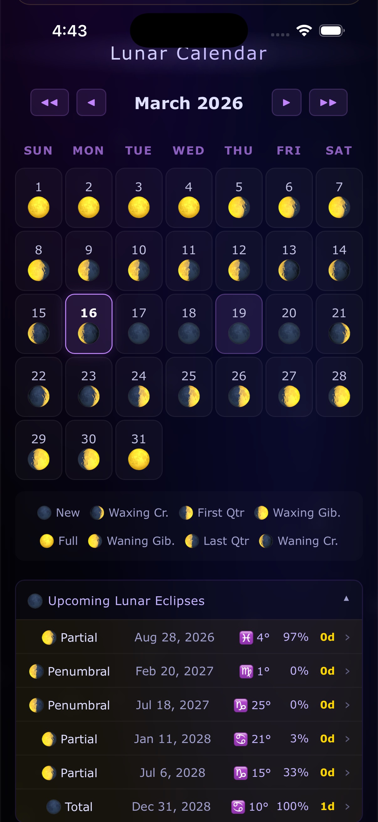 Lunar Calendar - LunarPal